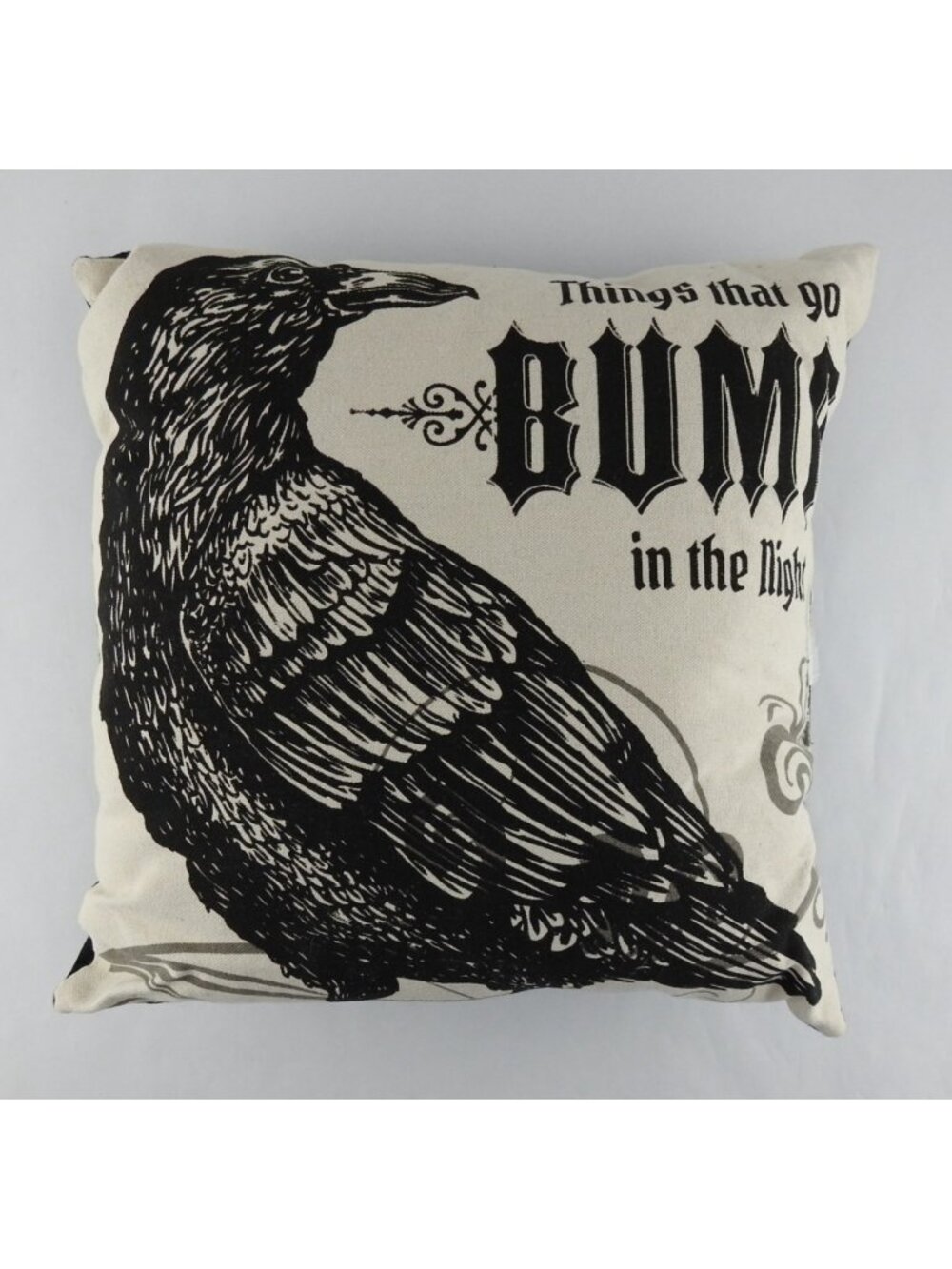 Raven Throw Pillow 12x12" Things That Go Bump in the Night Gothic Halloween